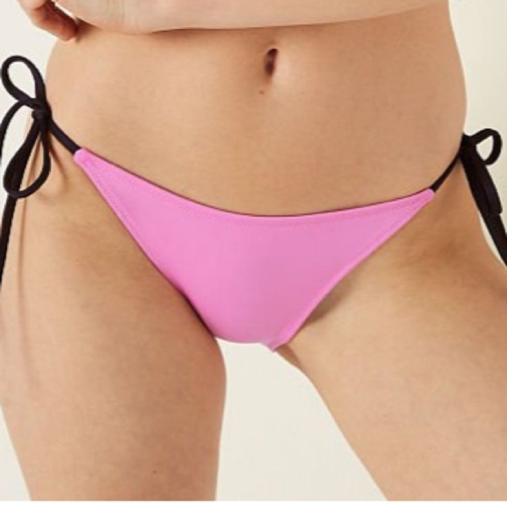PINK SIDE TIE BIKINI BOTTOM’S NWT SIZE S/P